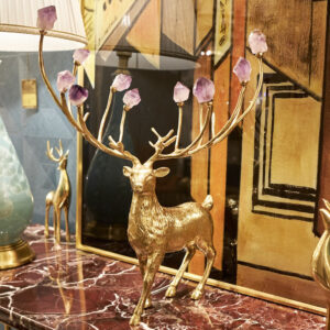 摆件-鹿紫晶柱系列K0045